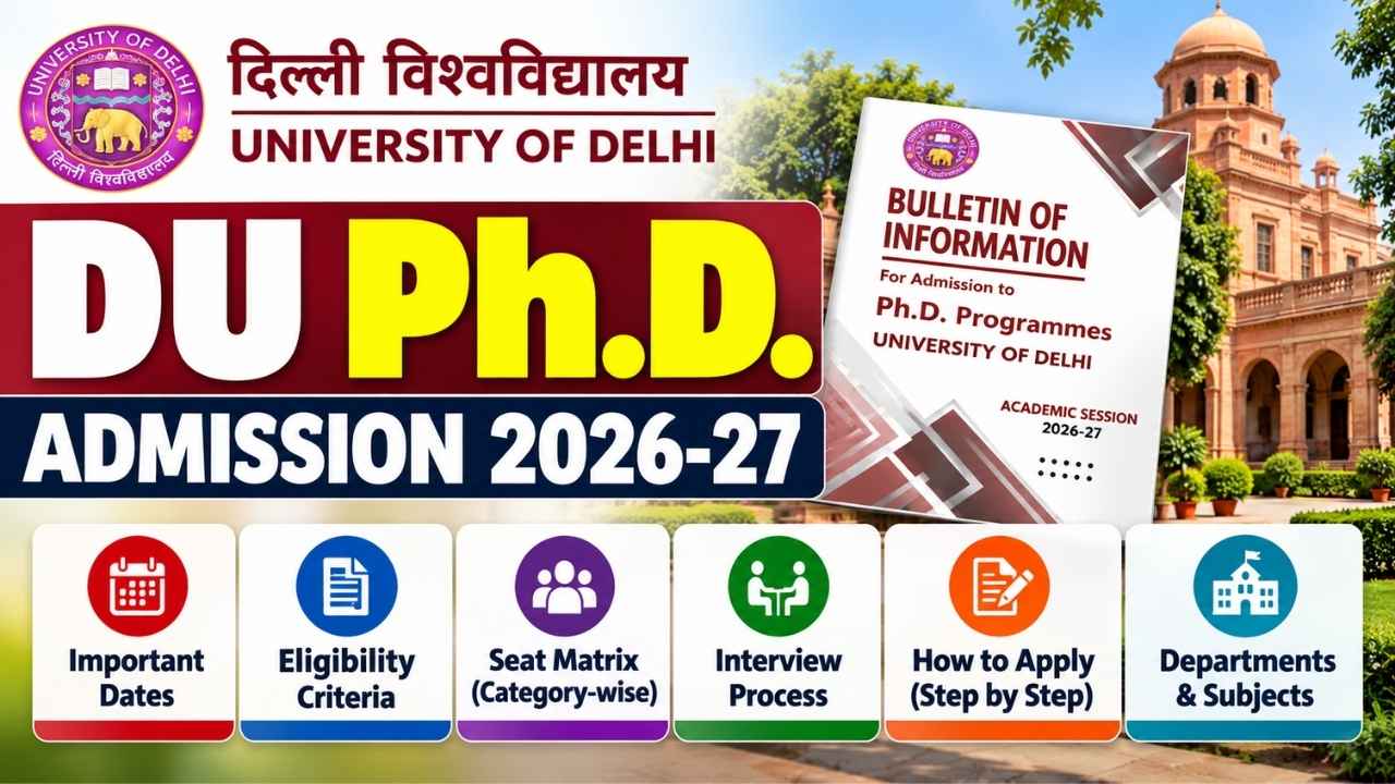University of Delhi PhD Admission 2026-27