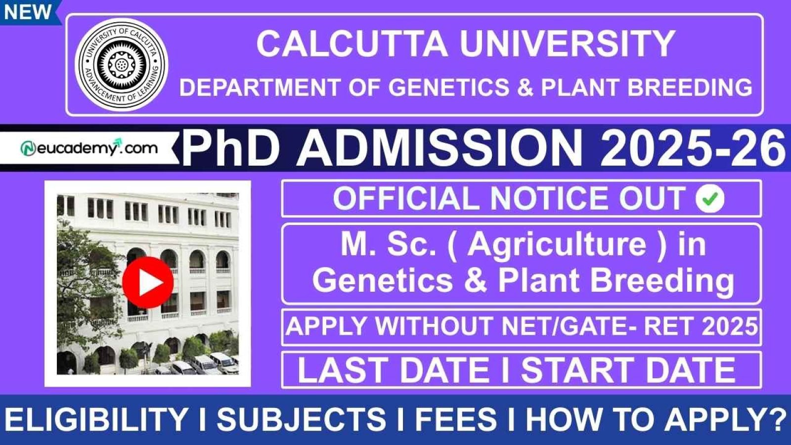 CU PhD Admission 2025-26