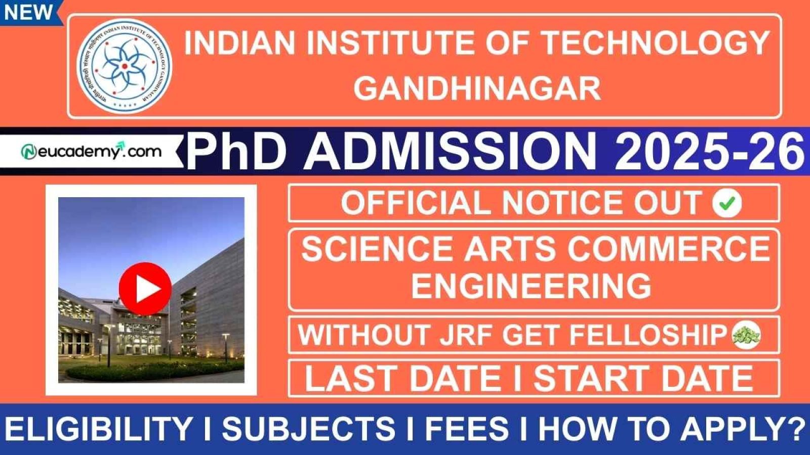 IIT Gandhinagar PhD Admission 2025-26