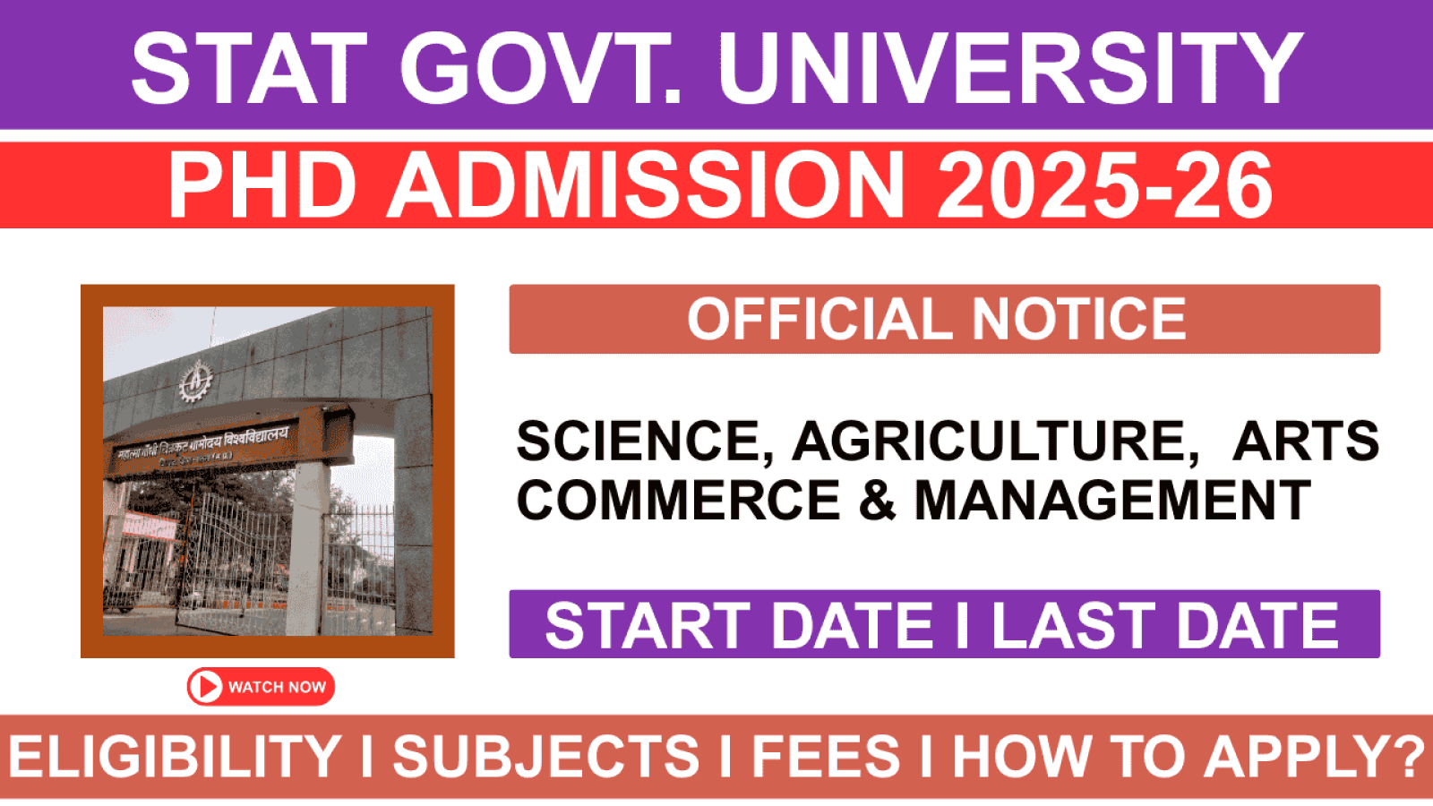 PhD Admission 2025-26 Mahatma Gandhi Chitrakoot Gramodaya Vishwavidyalaya MGCGV
