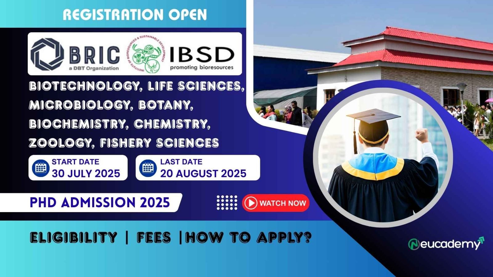 PhD Admission 2025 BRIC–Institute of Bioresources and Sustainable Development (IBSD) Manipur
